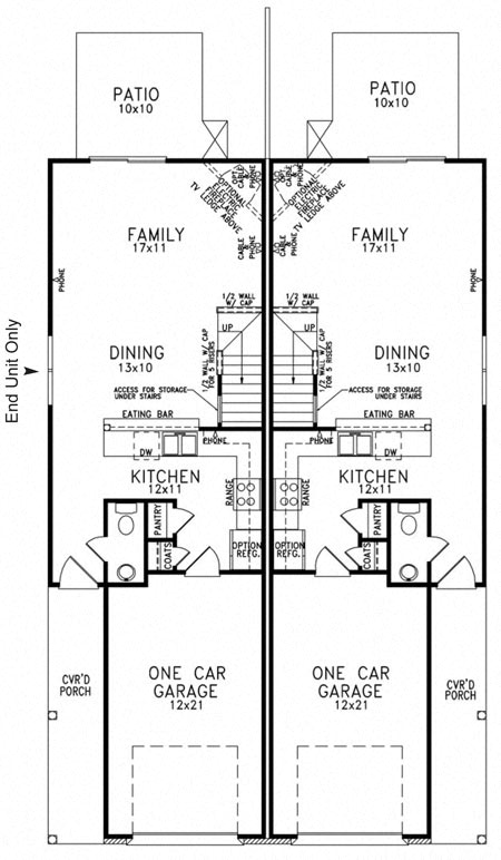 Floor plan for 3 beds, 2.5 baths, 1343 sqft